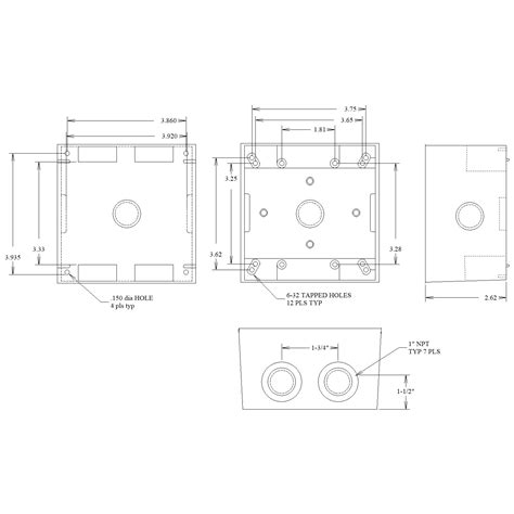 2 gang outlet box dimensions